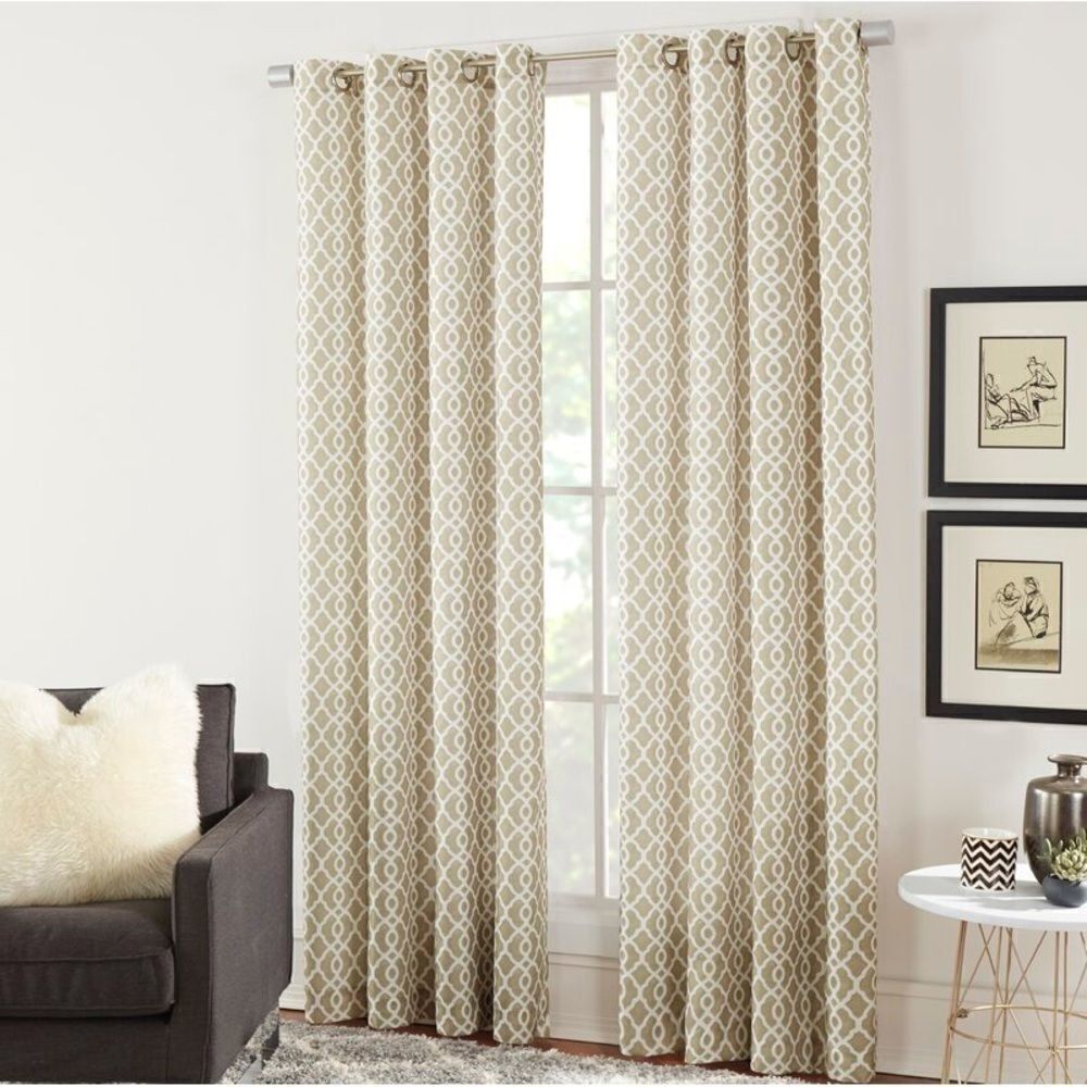 Lara Trellis Room‎ Darkening Grommet Curtain Panels (Set of 2)